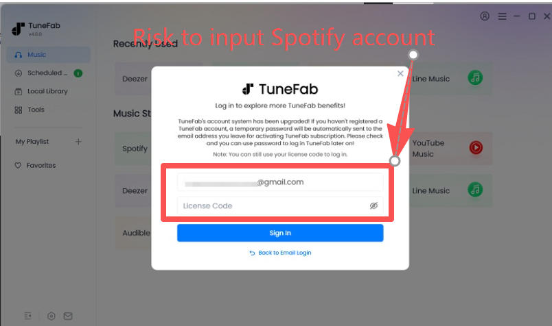 riks input spotify account